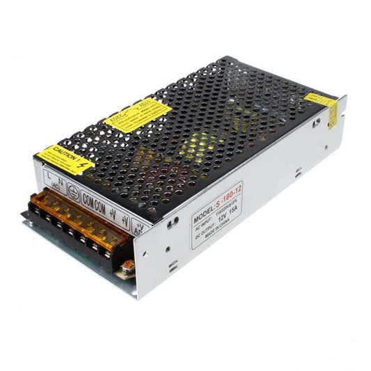 12V LED Driver 180W 15A Power Supply 110V-240V AC to 12V DC IP20 Transformer~3338-0