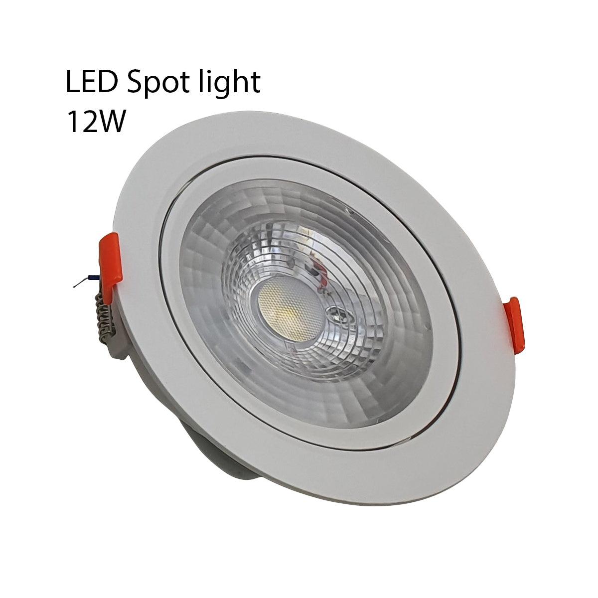 12W Modern LED Adjustable Tilt Angle Downlight Recessed Round Ceiling Spotlights~2533-2