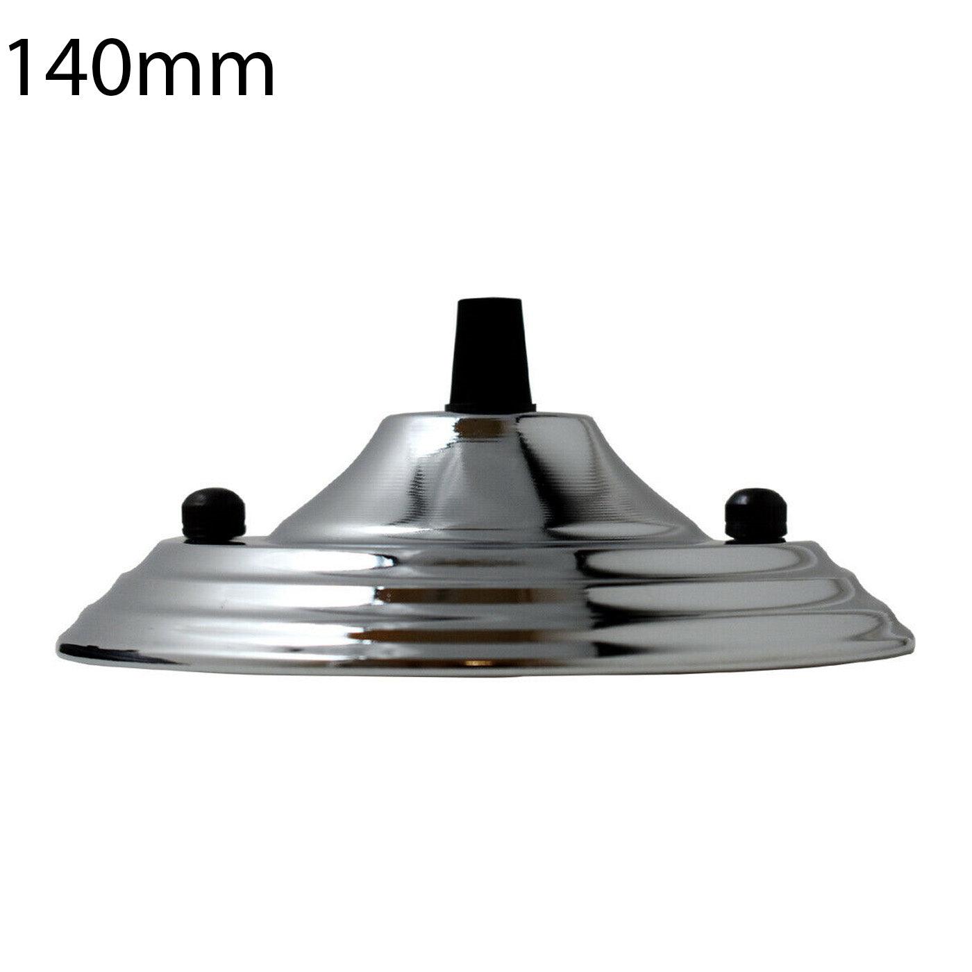 140mm Single Outlet Drop Metal Front Fitting Ceiling Rose~1452-9