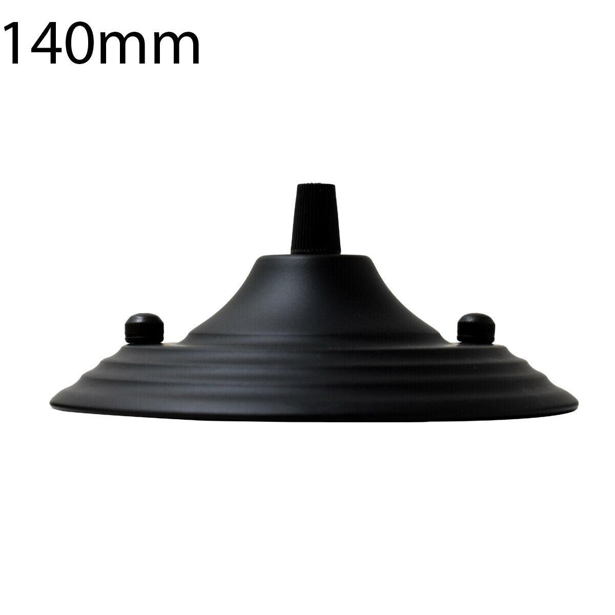 140mm Single Outlet Drop Metal Front Fitting Ceiling Rose~1452-12