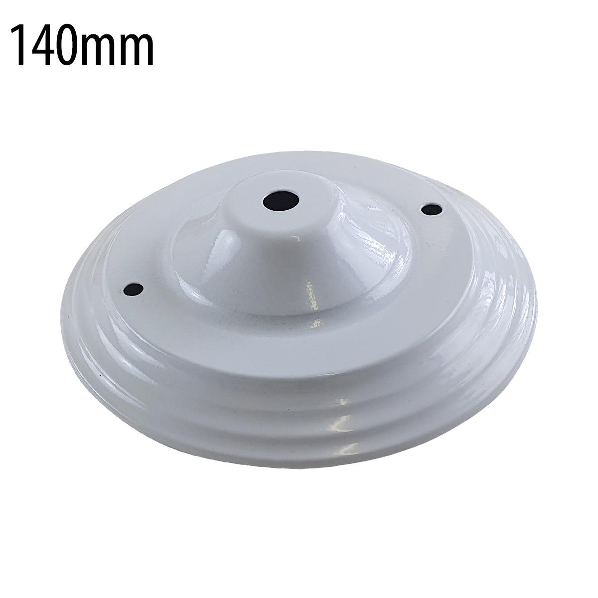 140mm Single Outlet Drop Metal Front Fitting Ceiling Rose~1452-3