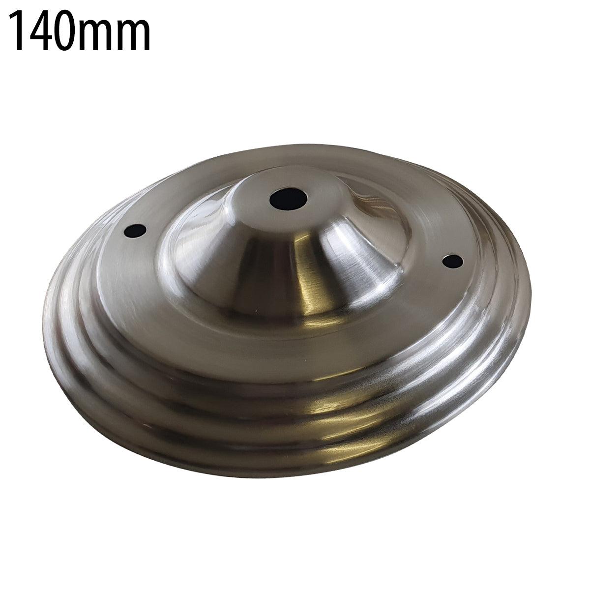 140mm Single Outlet Drop Metal Front Fitting Ceiling Rose~1452-5