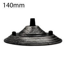 140mm Single Outlet Drop Metal Front Fitting Ceiling Rose~1452-7