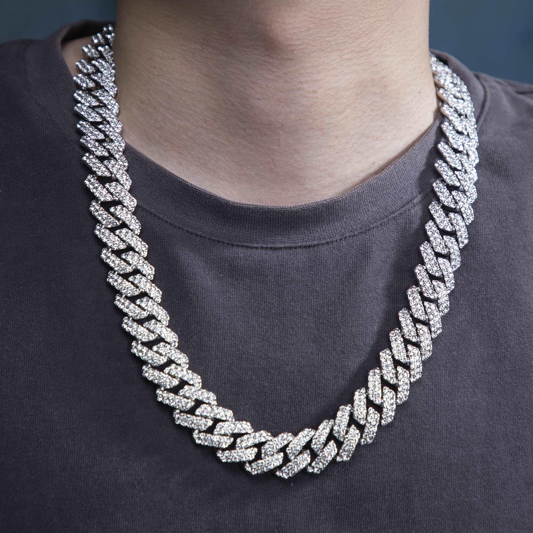 14MM Iced Out Rhombus Cuban Chain - Puritific