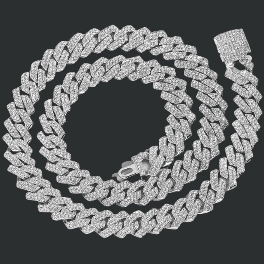 14MM Iced Out Rhombus Cuban Chain - Puritific