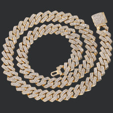 14MM Iced Out Rhombus Cuban Chain - Puritific