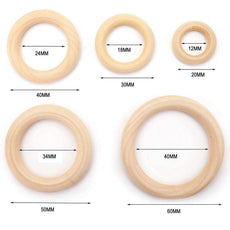 15-100MM Natural Wood Rings - Puritific