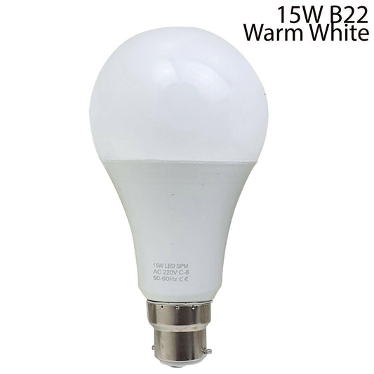 15W B22 Light Bulb Energy Saving Lamp Warm White Globe~1376-0