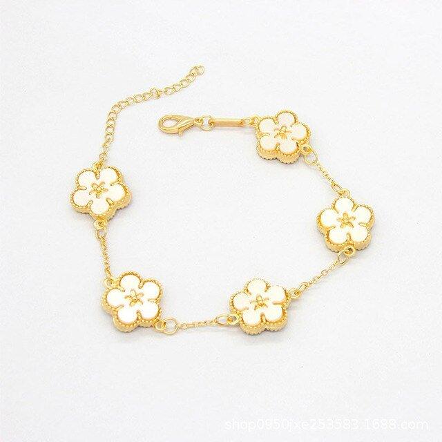 18k Gold Plating Flower Bracelets - Puritific