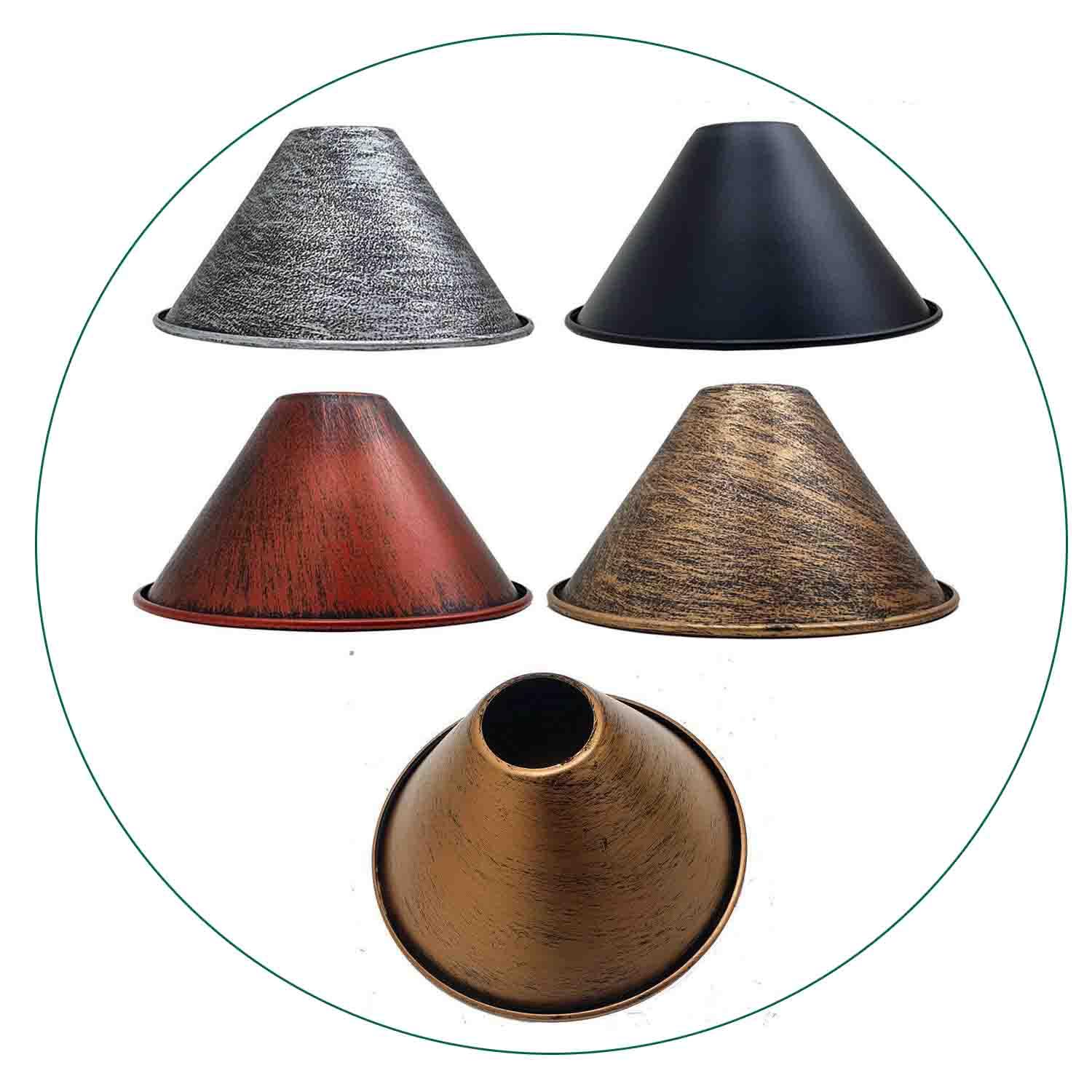 18mm x 10mm Large Easy Fit Pendant Light Shade Metal Lampshade Wall Lamp~1398-0