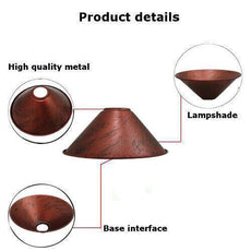 18mm x 10mm Large Easy Fit Pendant Light Shade Metal Lampshade Wall Lamp~1398-1