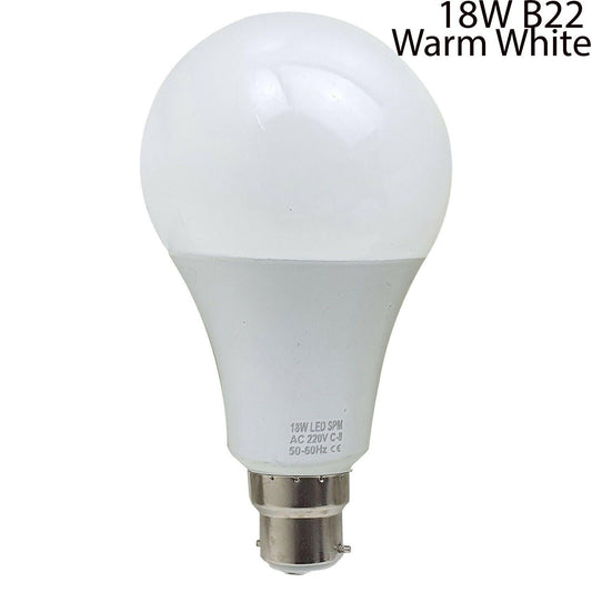 18W B22 Light Bulb Energy Saving Lamp Warm White Globe~1378-0