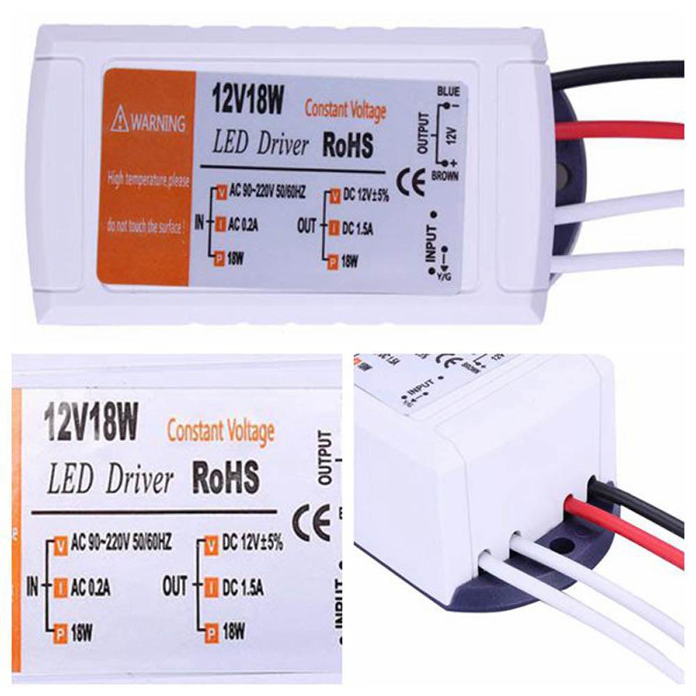 18W Compact LED Driver AC 230V to DC12V 1.5 Amp Power Supply Transformer~3280-5