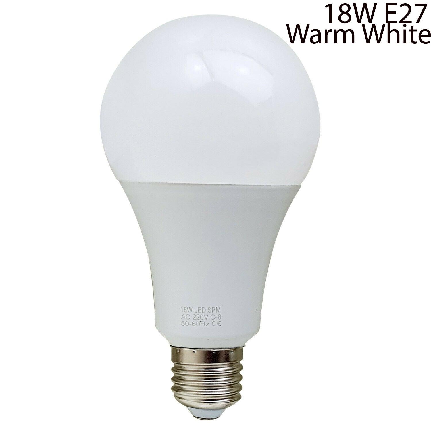 18W E27 Light Bulb Energy Saving Lamp Warm White Globe~1379-0