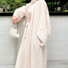 2 / 3 Piece Plain Abaya Dress Set - Puritific