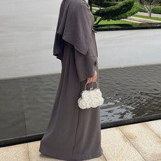 2 / 3 Piece Plain Abaya Dress Set - Puritific