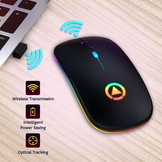 2.4GHz RGB Wireless USB Rechargeable Mouse - Puritific