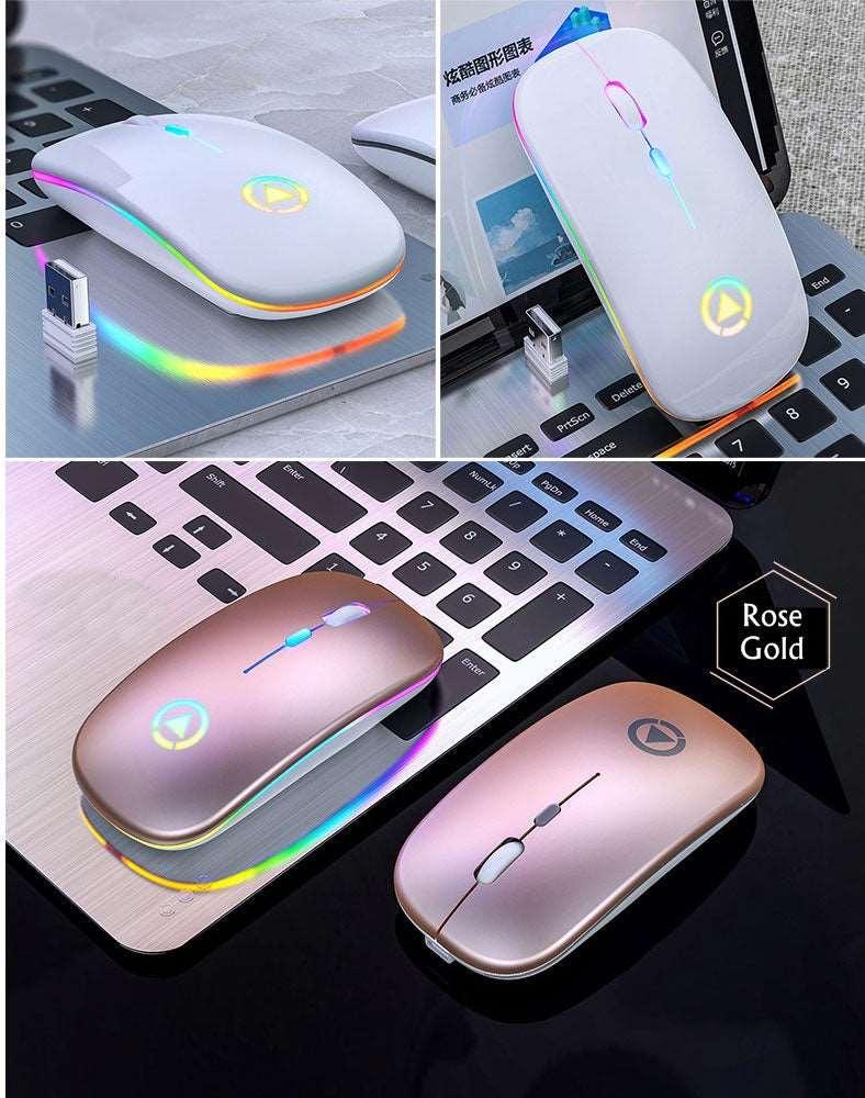 2.4GHz RGB Wireless USB Rechargeable Mouse - Puritific