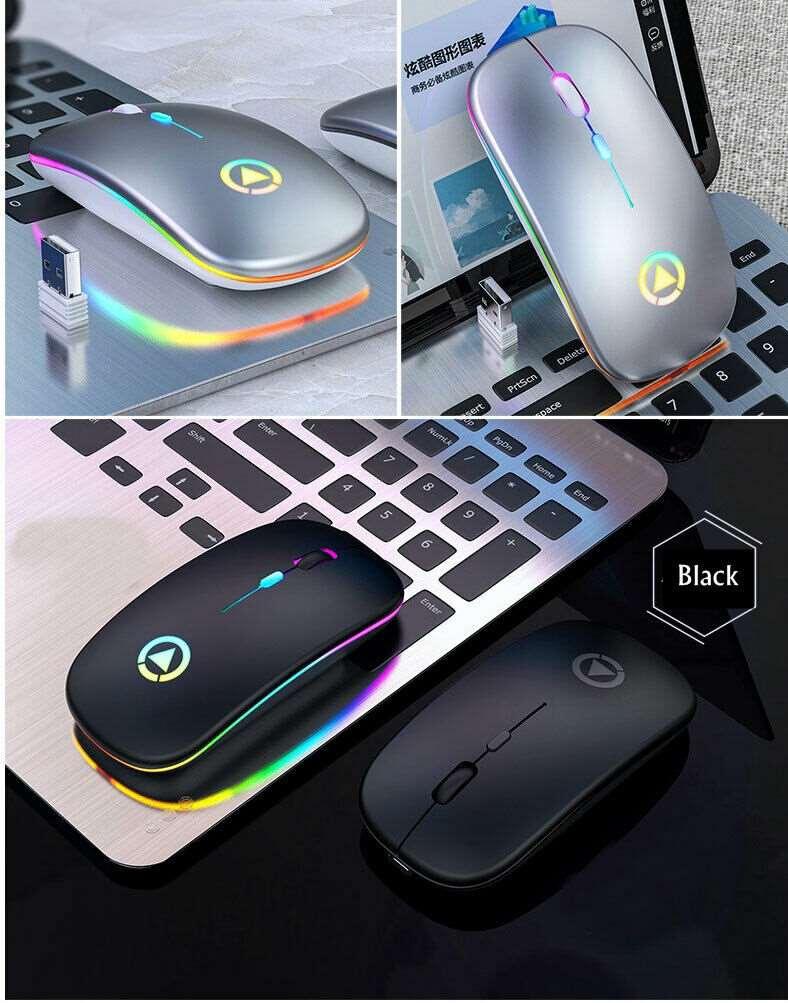 2.4GHz RGB Wireless USB Rechargeable Mouse - Puritific