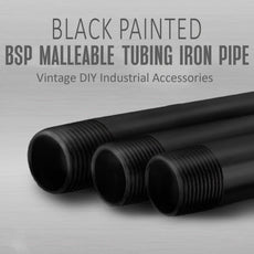 2.5cm BSP Black Malleable Tubing iron threaded pipe Light Fittings~3540-4