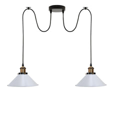 2-way Retro Industrial ceiling cable E27 Hanging lamp pendant light~3403-17