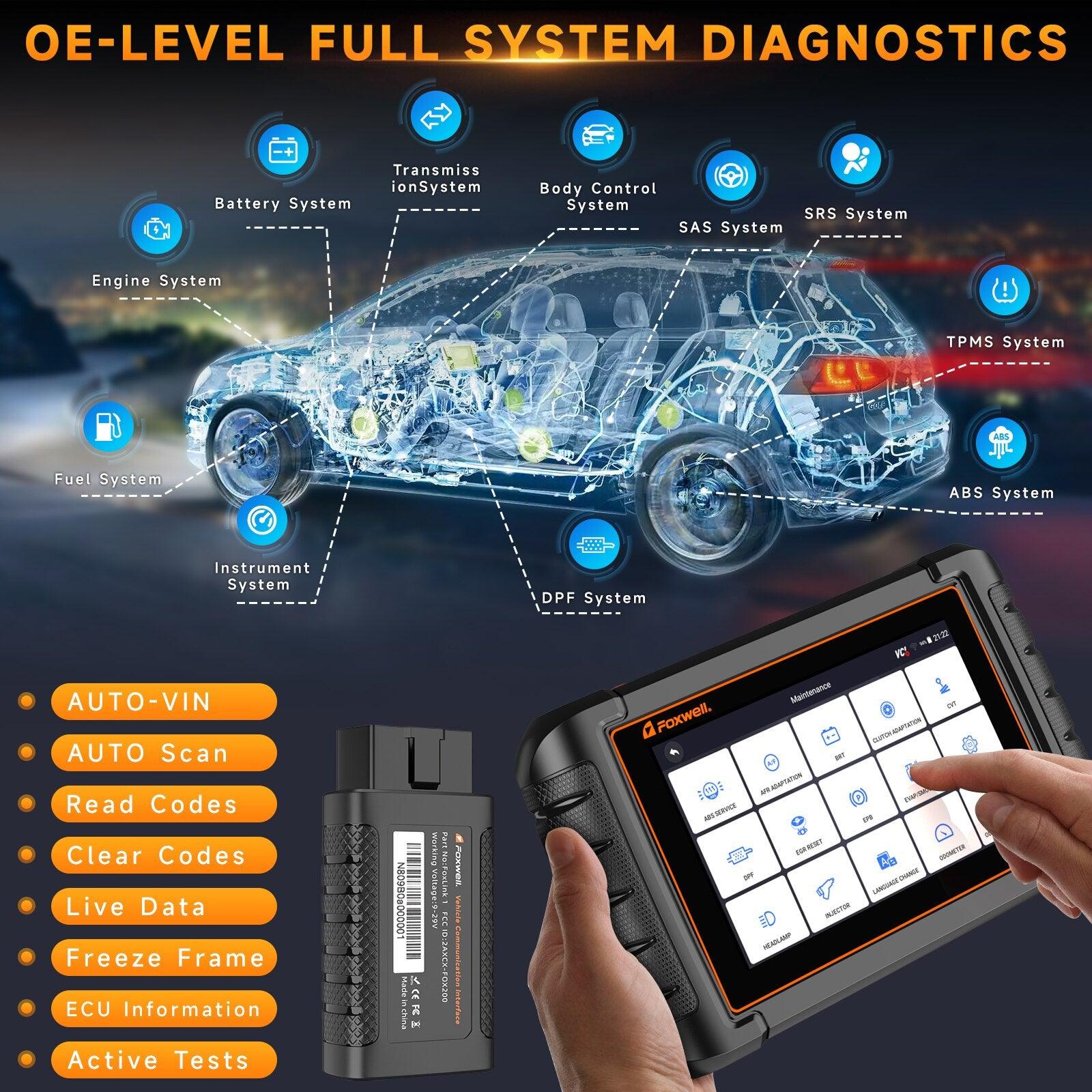 2022 FOXWELL NT809BT OBD2 Bluetooth Scanner - Puritific