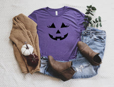 Halloween Pumpkin Face Shirt, Pumpkin Face Shirt, Halloween Outfit - Puritific