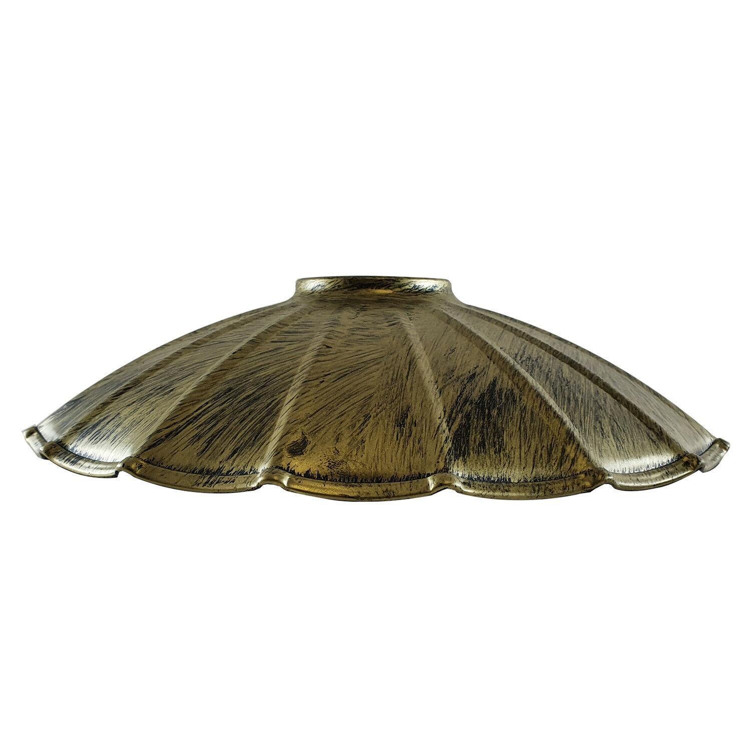 220mm Wavy Industrial Ceiling Pendant Light Rustic Lampshade Easy Fit Wavy Shade~1394-13