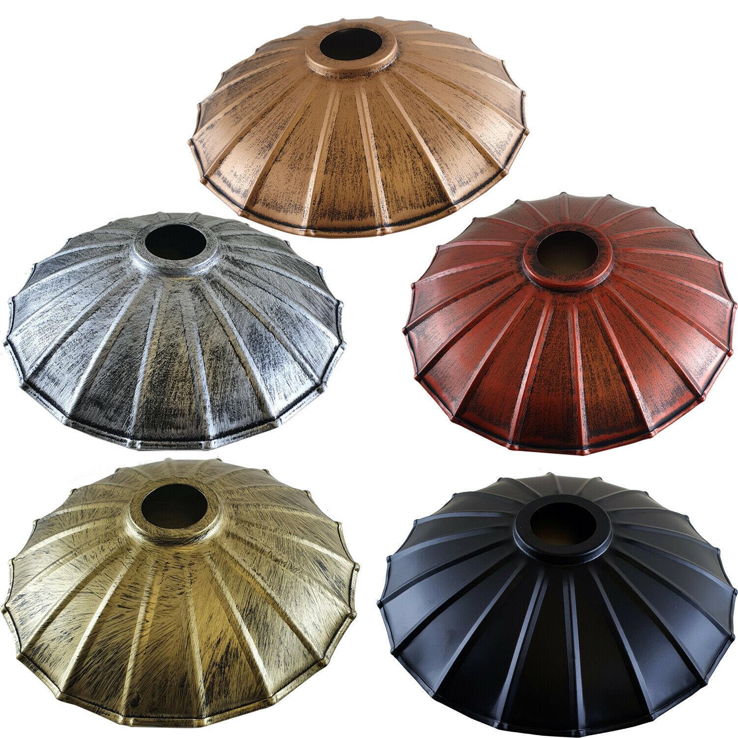 220mm Wavy Industrial Ceiling Pendant Light Rustic Lampshade Easy Fit Wavy Shade~1394-1