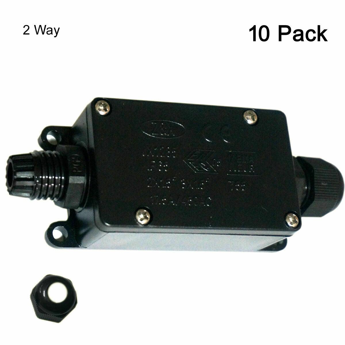 2/3 Way IP65 Waterproof Junction Box Underground Cable Line Protection Connector~1431-12