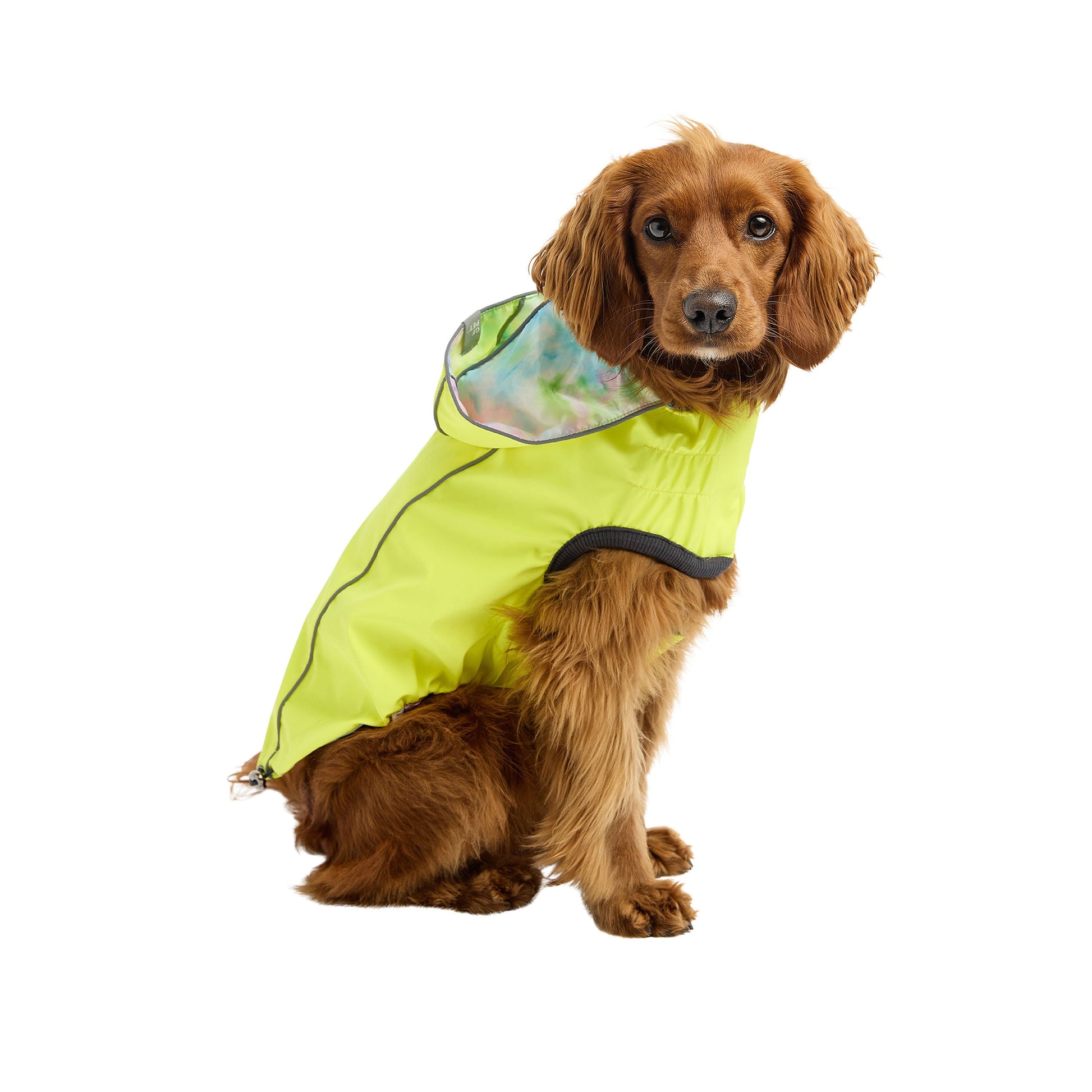 Reversible Raincoat - Neon Yellow with Tie Dye - Puritific