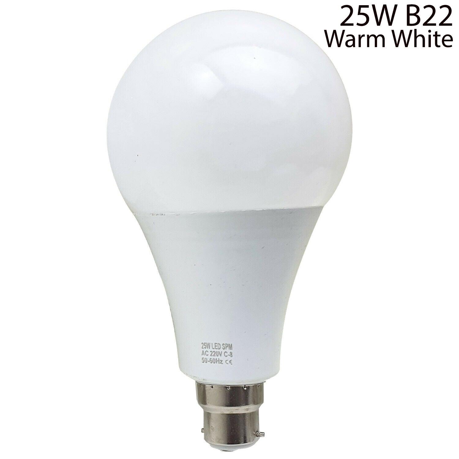 25W B22 Light Bulb Energy Saving Lamp Warm White Globe~1380-0