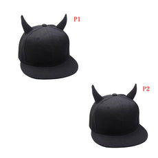 Black Cotton Punk Horn Cap - Puritific