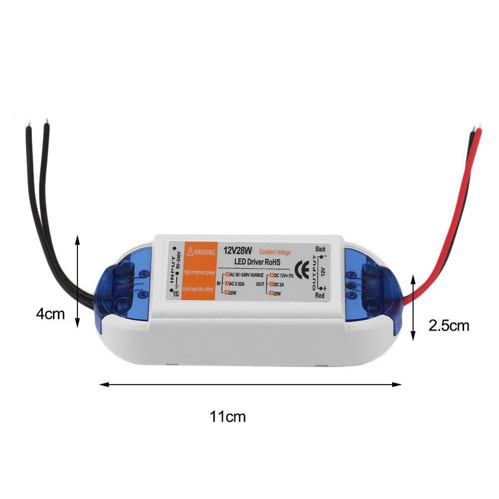 28W 2.3Amp Compact LED Driver AC 230V to DC12V Power Supply Transformer~3279-3