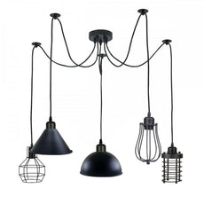 2m Pendant Light Cage Retro Industrial Ceiling Light Spider Lamp~1166-7