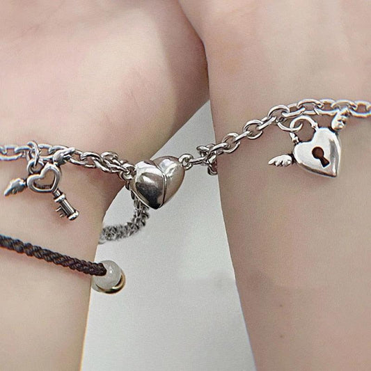 2Pcs Heart Magnet Bracelet for Lovers - Puritific