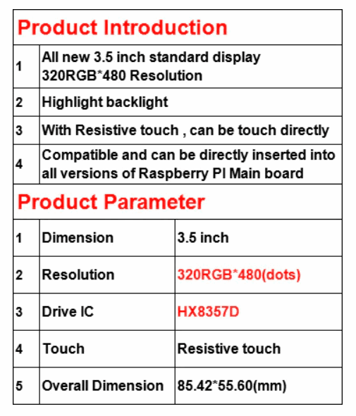 3.5 inch Display for Raspberry Pi 3 Touch Screen Display - Puritific