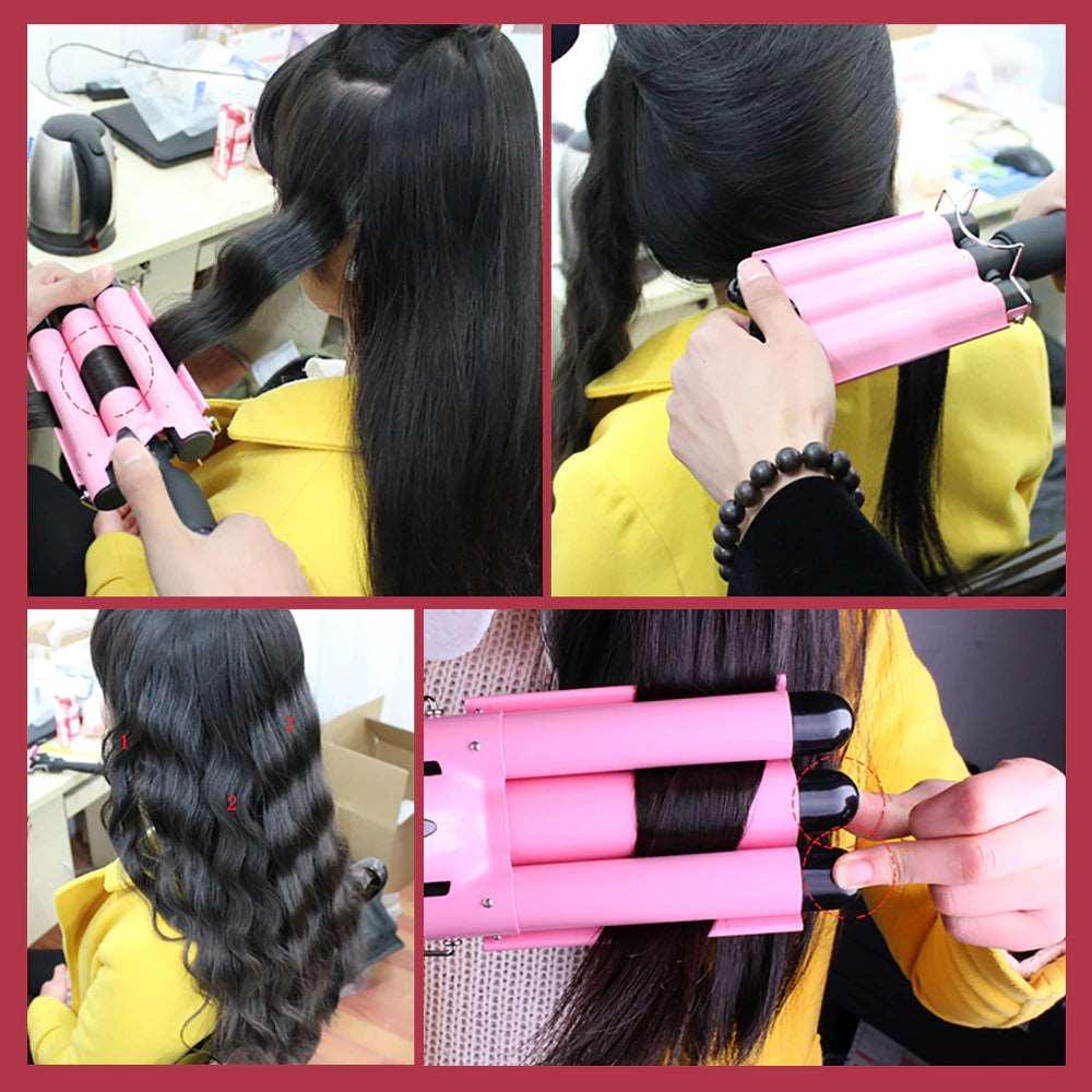 3 Barrels Hair Curling Iron - Puritific