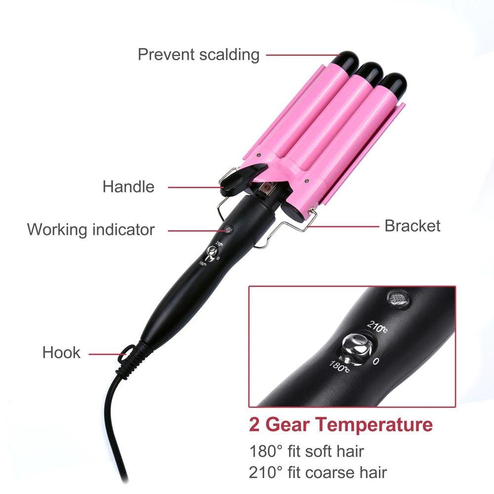 3 Barrels Hair Curling Iron - Puritific