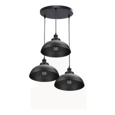 3 Ceiling lamp Pendant Cluster Light Modern Light Fitting Black Lampshades~4492-10