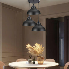 3 Ceiling lamp Pendant Cluster Light Modern Light Fitting Black Lampshades~4492-14