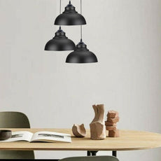 3 Ceiling lamp Pendant Cluster Light Modern Light Fitting Black Lampshades~4492-16