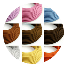 3 Core 8 Amp 10m Round Flex Flexible Electrical Cables various Colours~2817-0