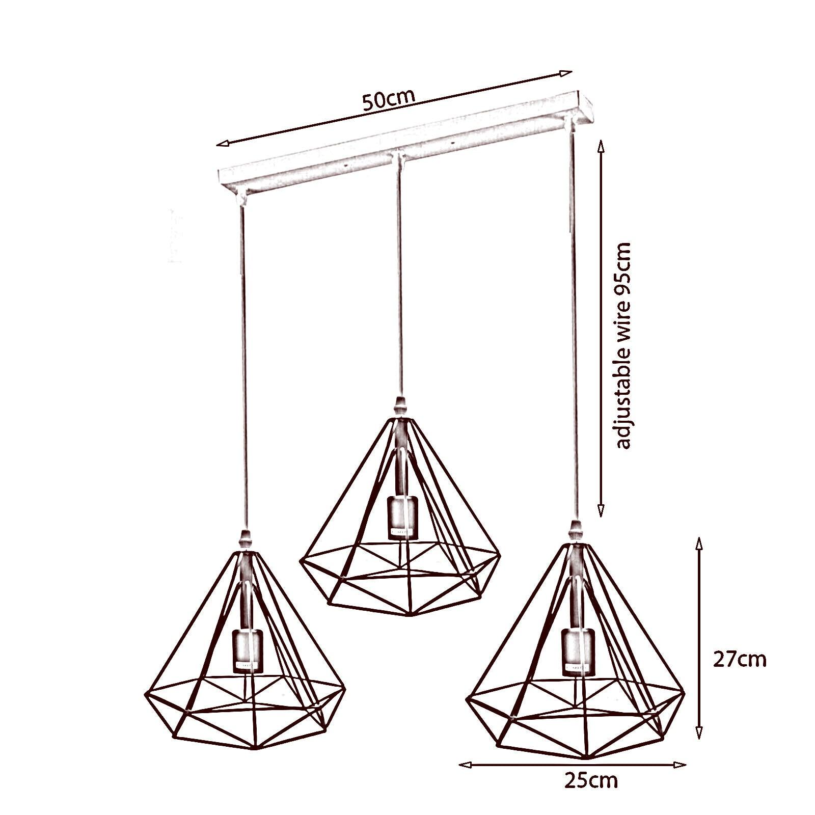 3 Head Gold Ceiling Pendant Lights Lampshade~1806-3