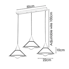 3 Head Modern Chandelier Pendant Light Shade Colour Ceiling Pendant Lampshades~2079-1