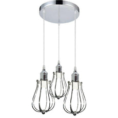 3 Head Modern Chrome Ceiling Pendant Light Fitting Pendant Hanging Chandelier~2073-2