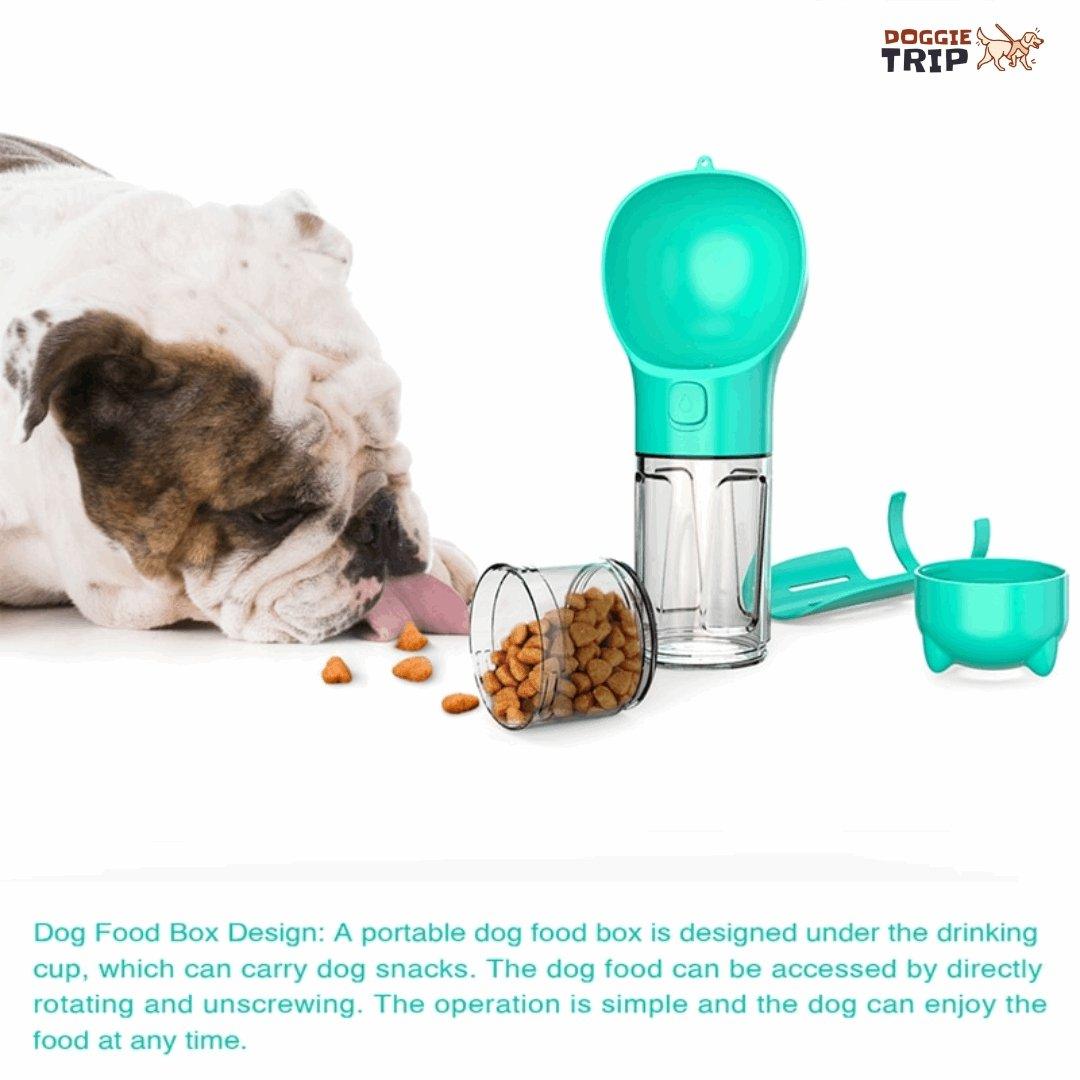 3 in 1 Dog Water Bottle - Feeder - Puritific