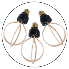 3 Pack 8W Retro LED Soft Filament E27 Decorative Industrial Light~1007-0