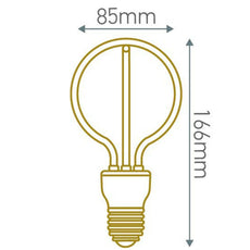 3 Pack 8W Retro LED Soft Filament E27 Decorative Industrial Light~1007-3