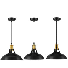 3 Pack Ceiling Pendant Metal Shades Retro Design Light Hanging Home Lounge Lighting~3579-0